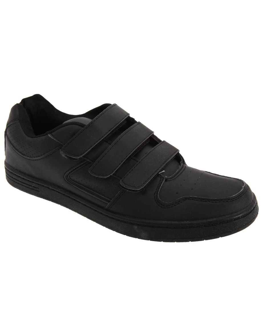 Dek Mens Charing Cross Touch Fastening Trainers - Black
