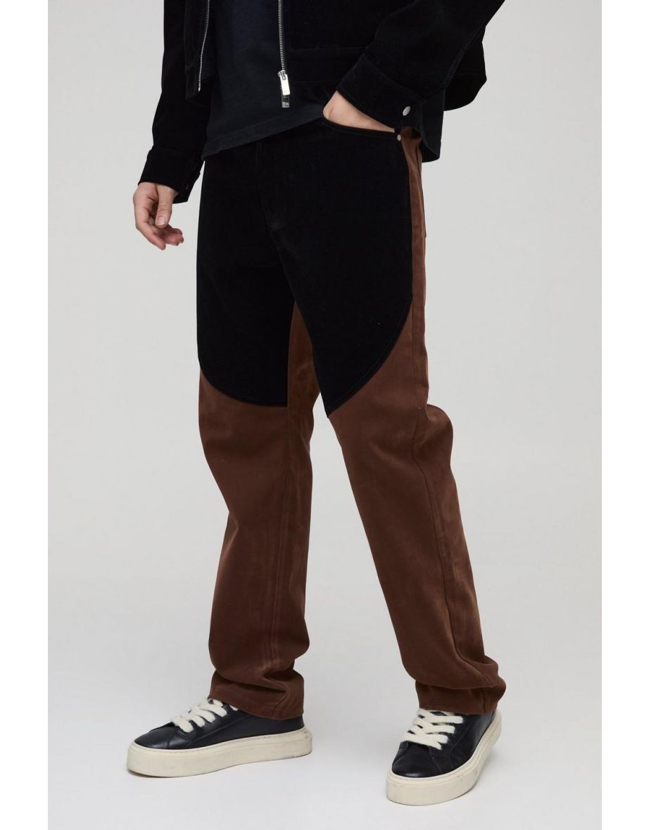 Straight Leg Western Coated Denim Jeans - black