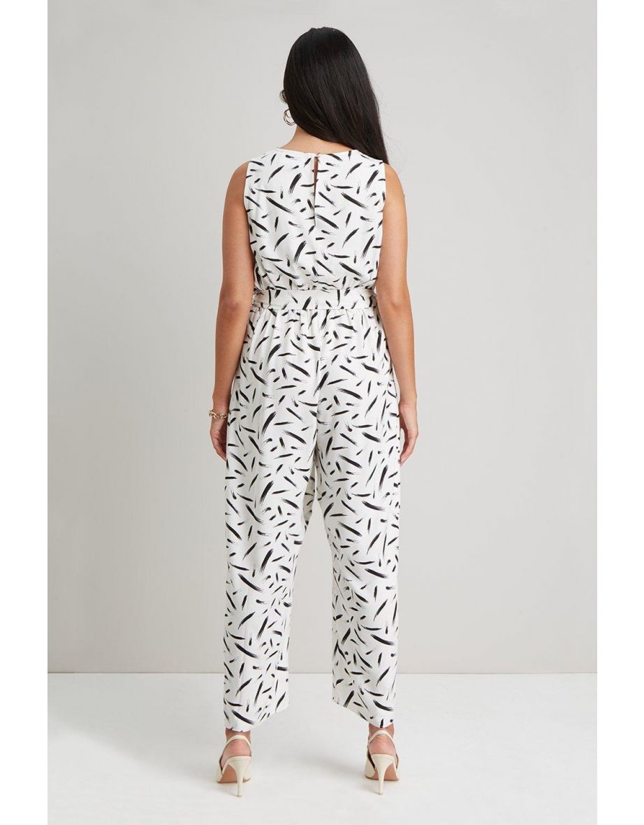 Petite Mono Dalmatian Woven Jumpsuit - 2