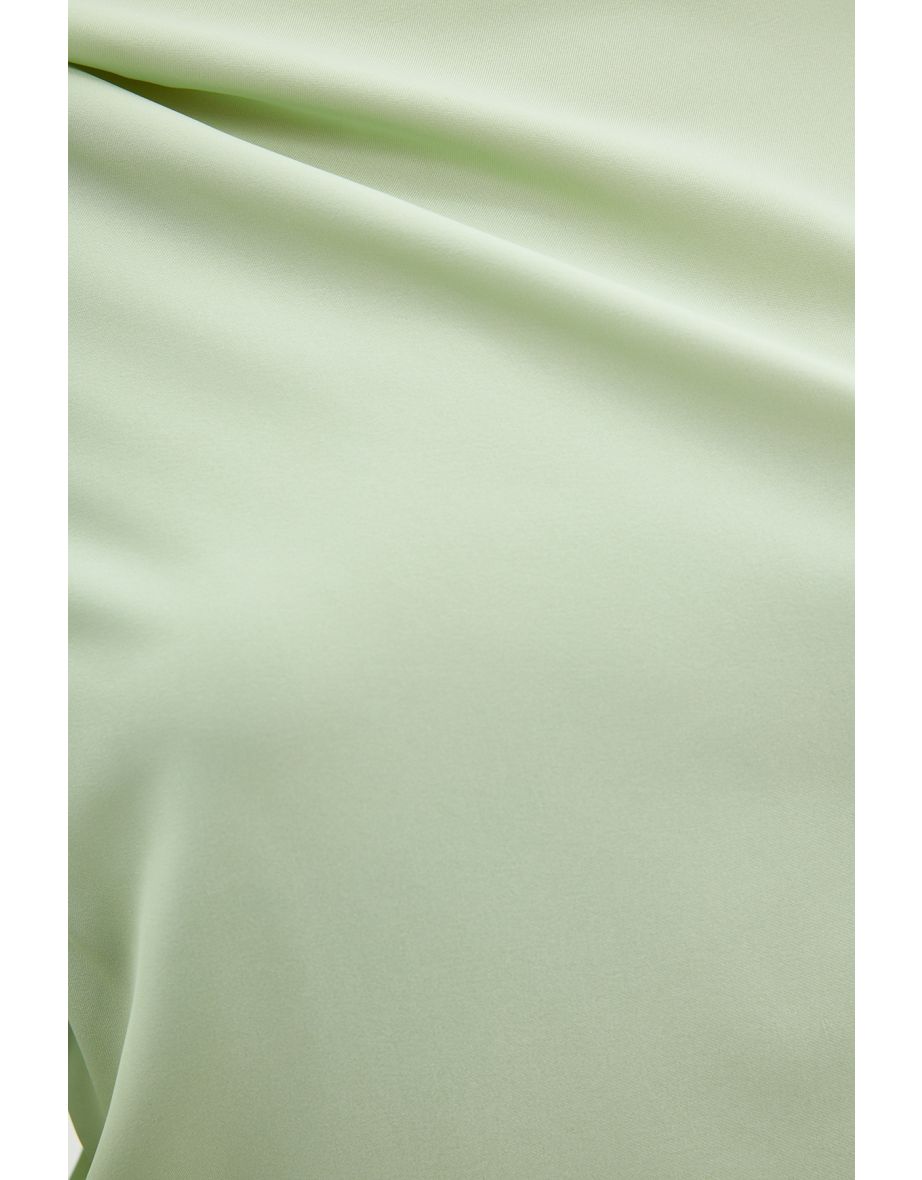 Light Green Shawl Detailed Evening Dress - 9