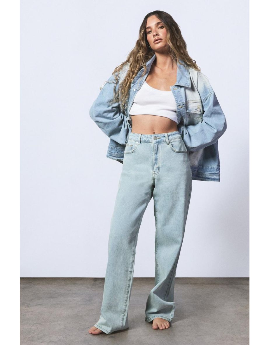 The Loose Straight Jean - bleached blue
