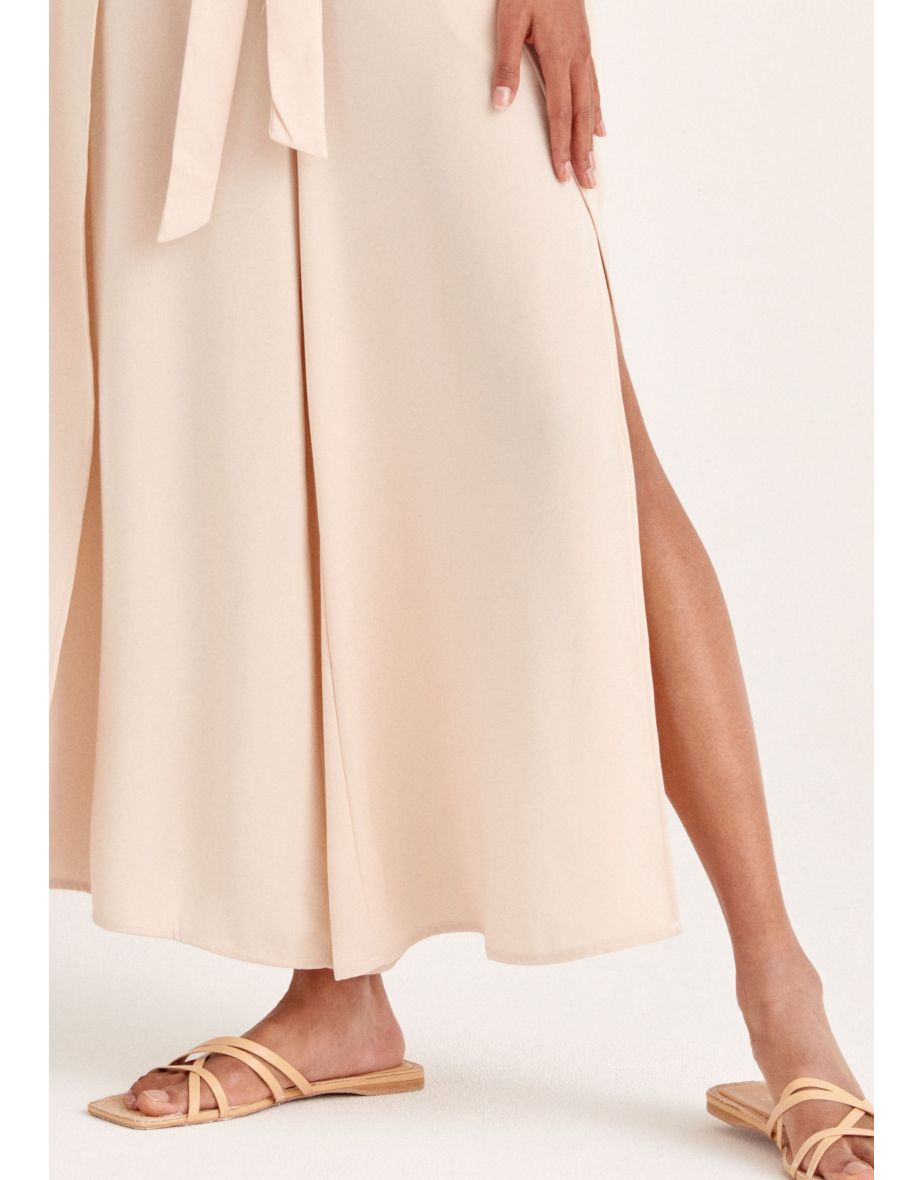 Layered Wide Leg Trousers - 8