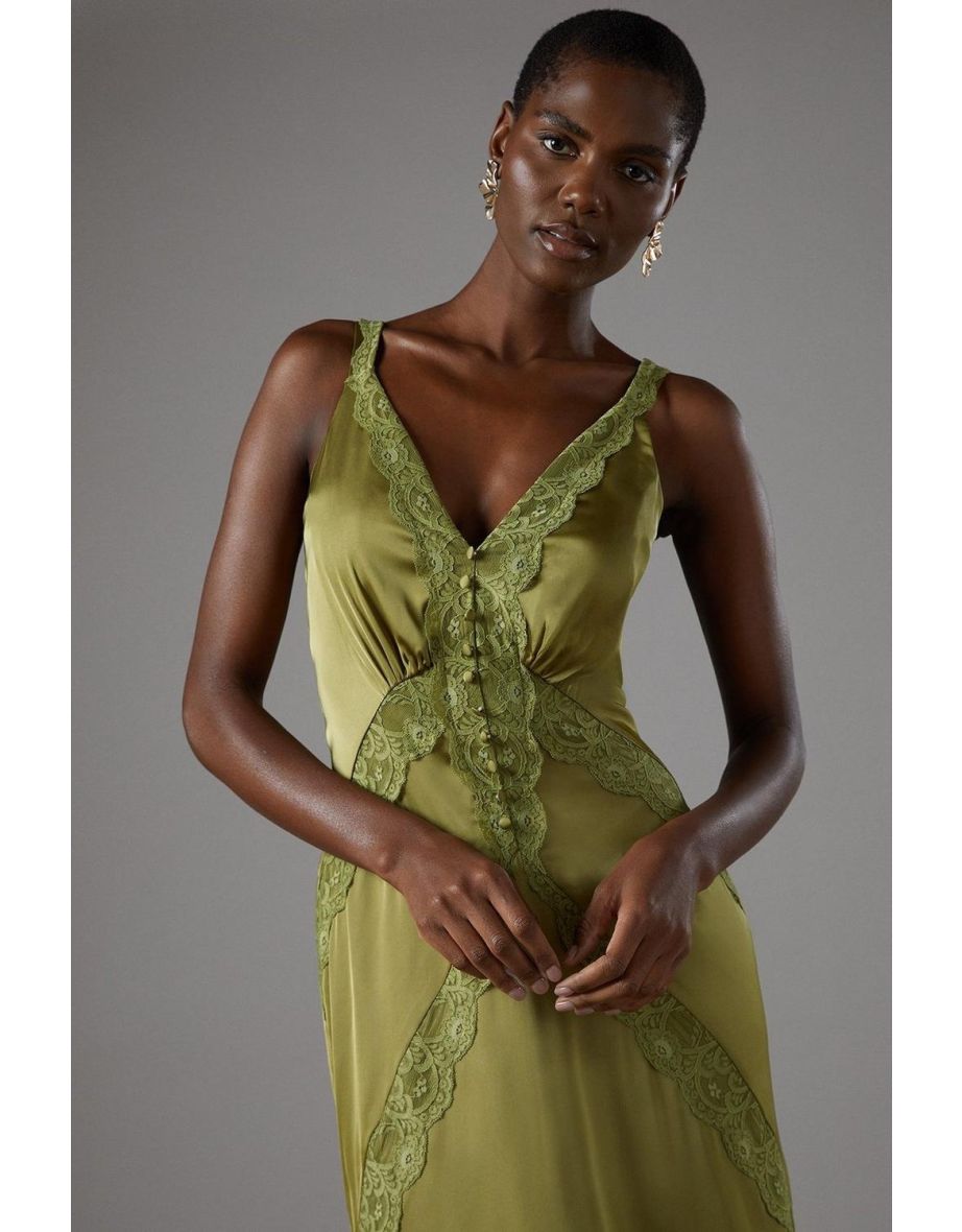 Lace Trim Maxi Dress - 3