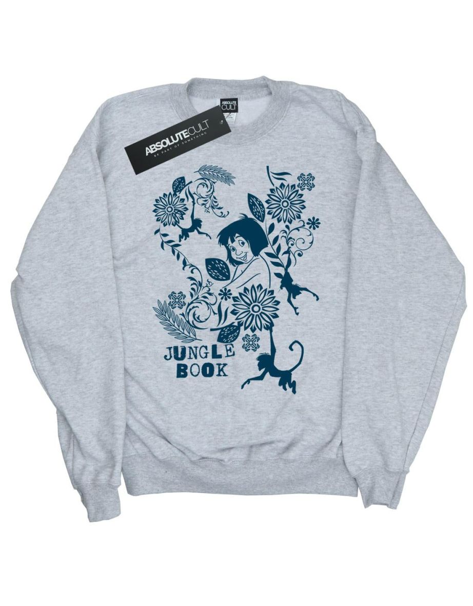 Disney Girls The Jugle Book Mowgli Tale Sweatshirt - Sports Grey