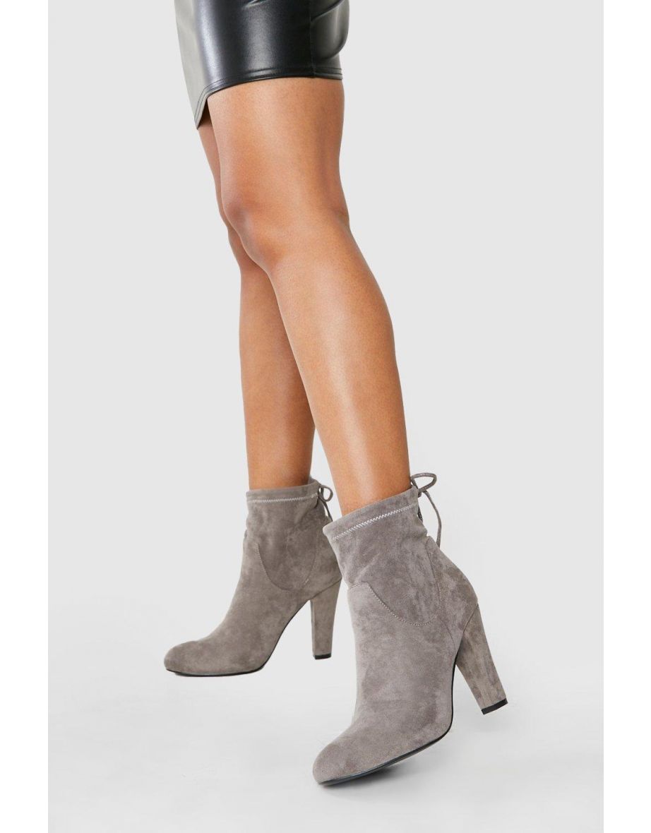 Grey wide fit boots hotsell