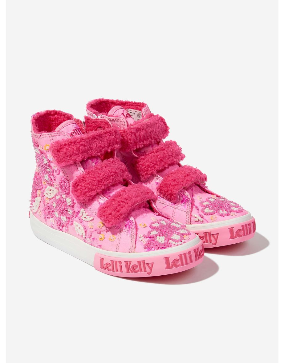 Lelli Kelly Girls Brooke Mid Velcro Baseball Boots in Pink