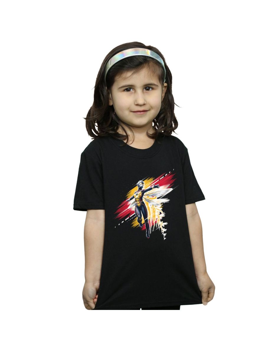 Ant-Man And The Wasp Girls Brushed Cotton T-Shirt - Black