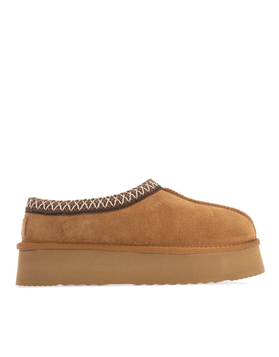 Women's EverAu Wonga Leather Slippers in Brown
