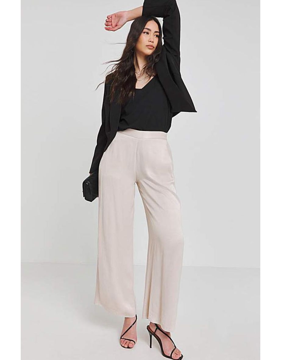 Joanna Hope Satin Wide Leg Trousers