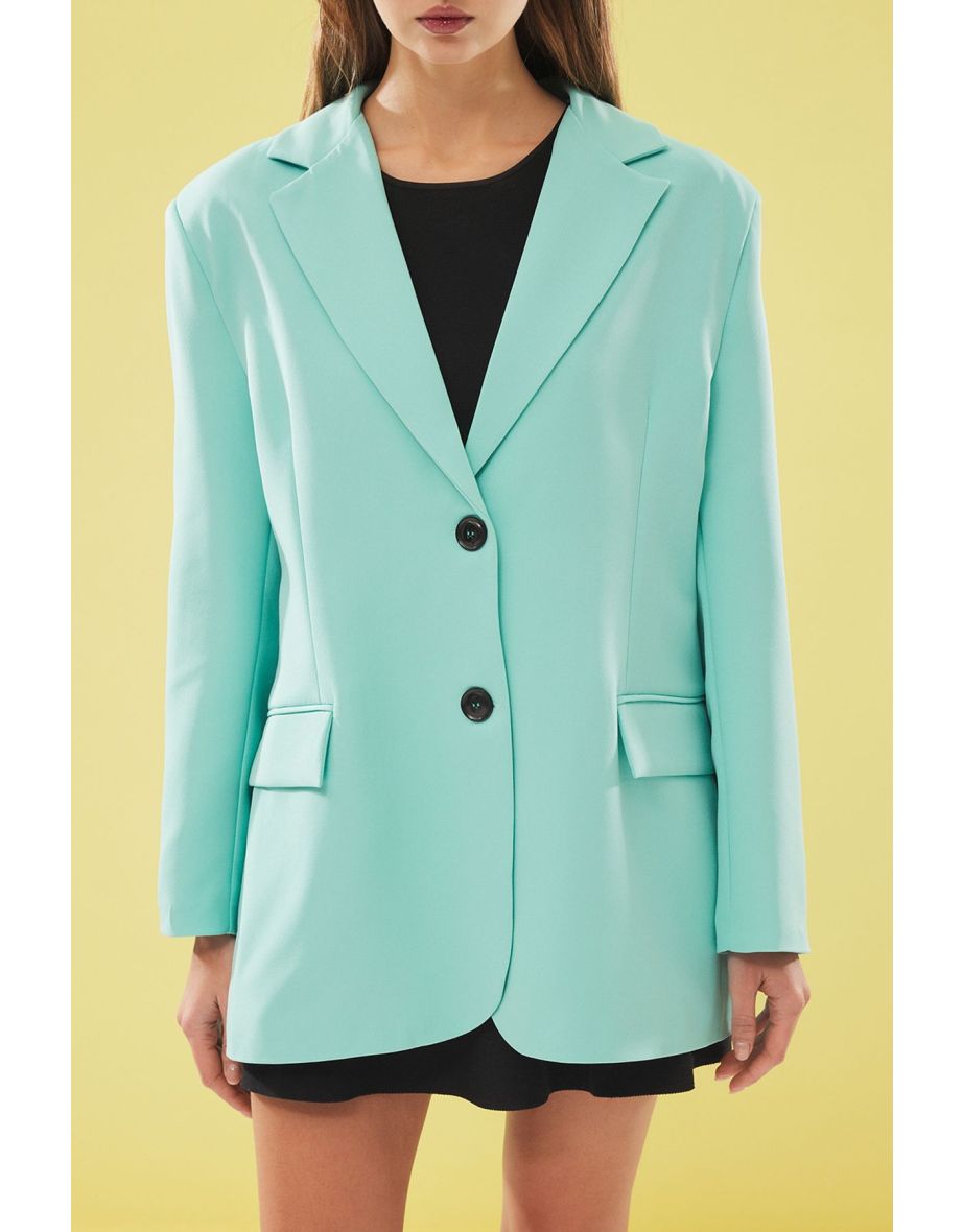 Turquoise Blazer - 4