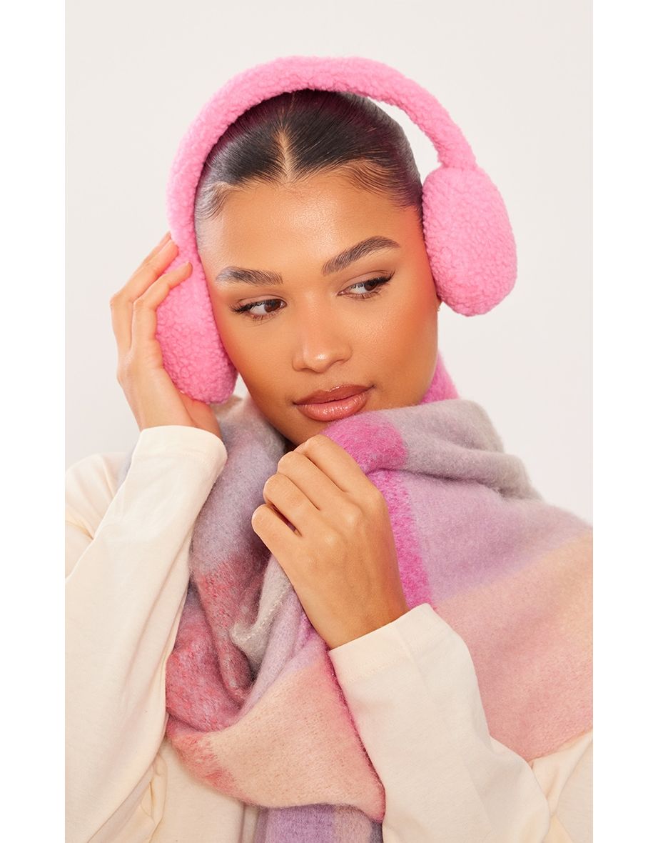 Pink Fluffy Ear Muffs