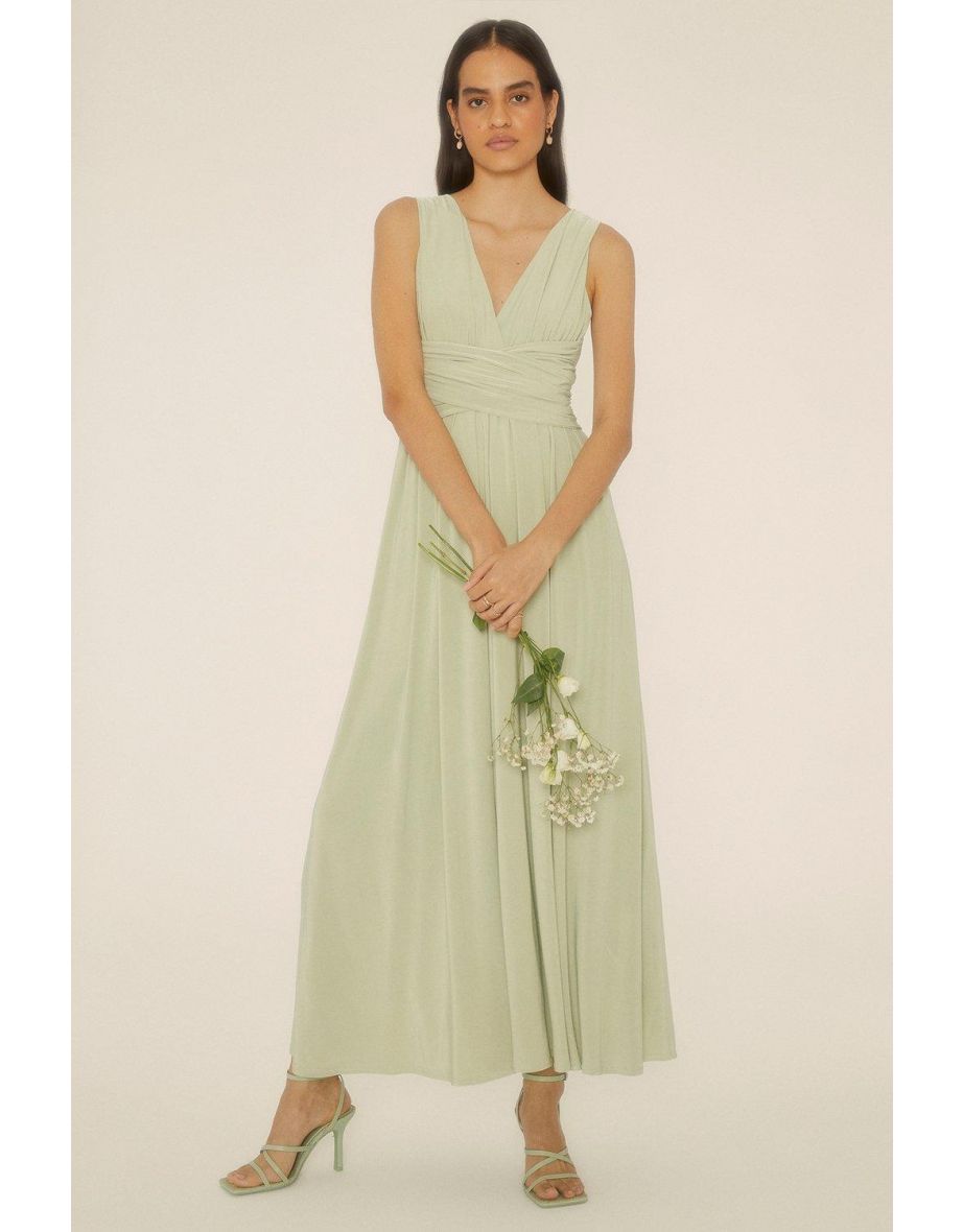 Petite Premium Jersey Ruched Maxi Dress