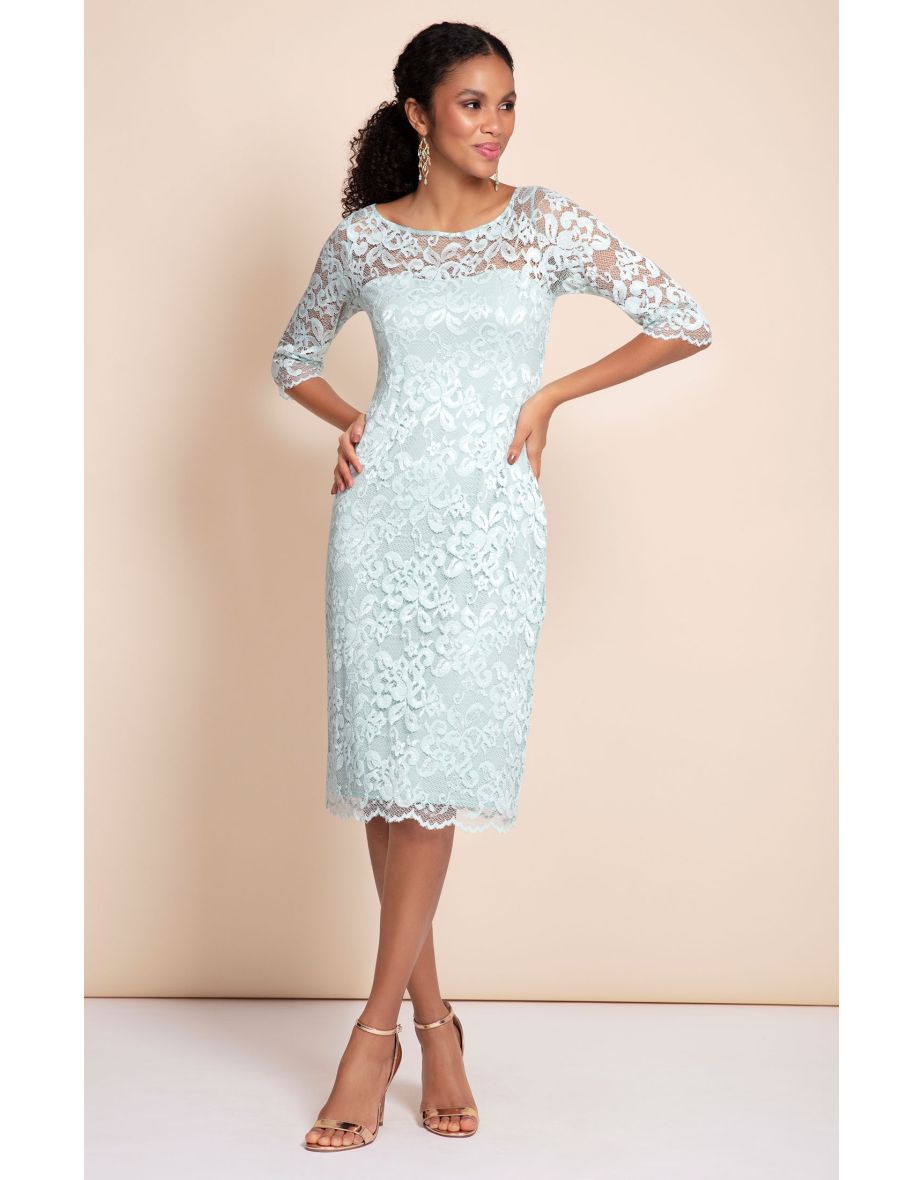 Silver mid 2024 length dresses