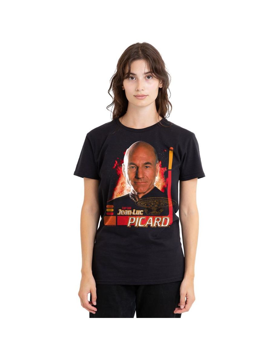 Star Trek Unisex Adult Jean-Luc Picard T-Shirt - Black