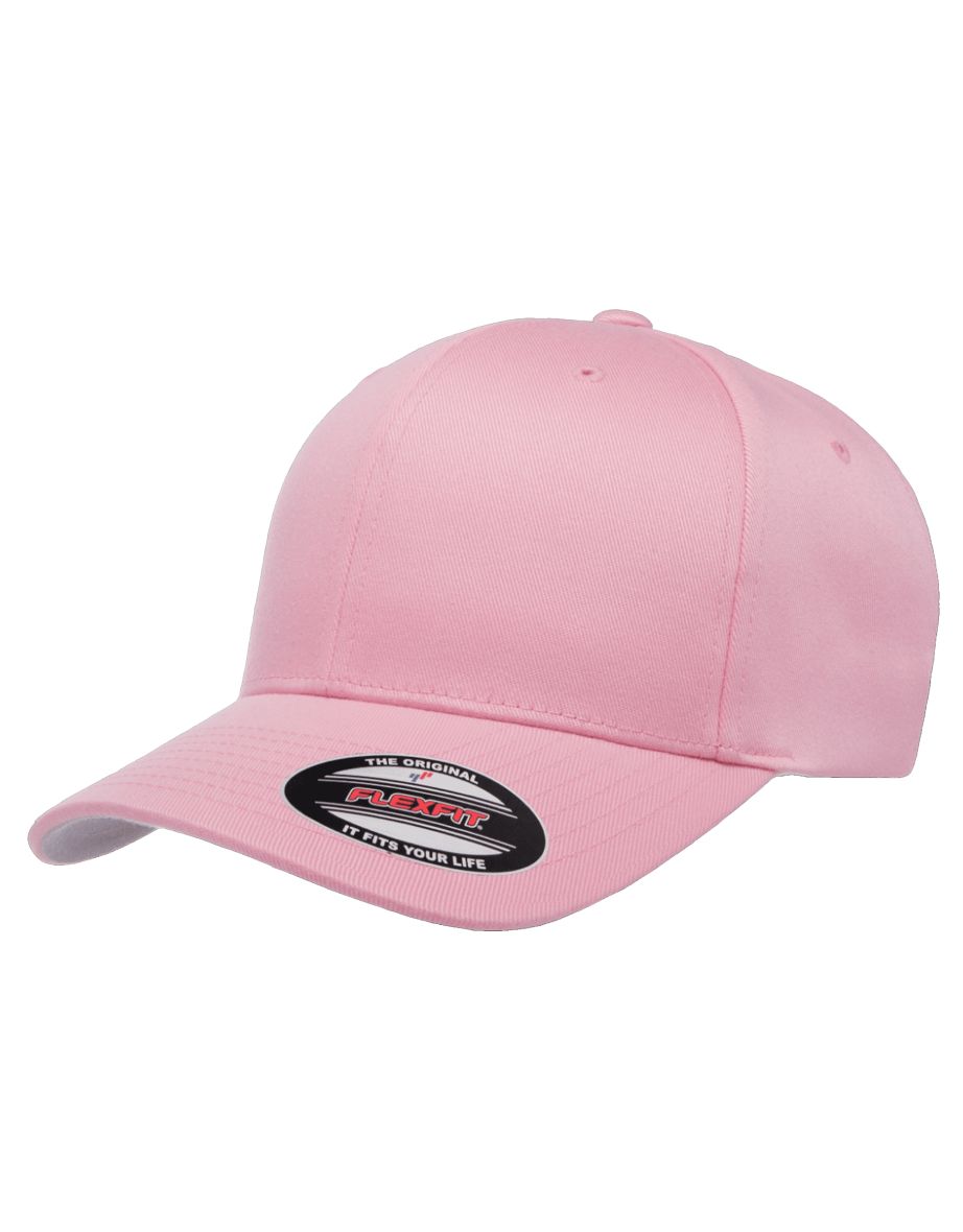 Yupoong Mens Flexfit Fitted Baseball Cap - Pink