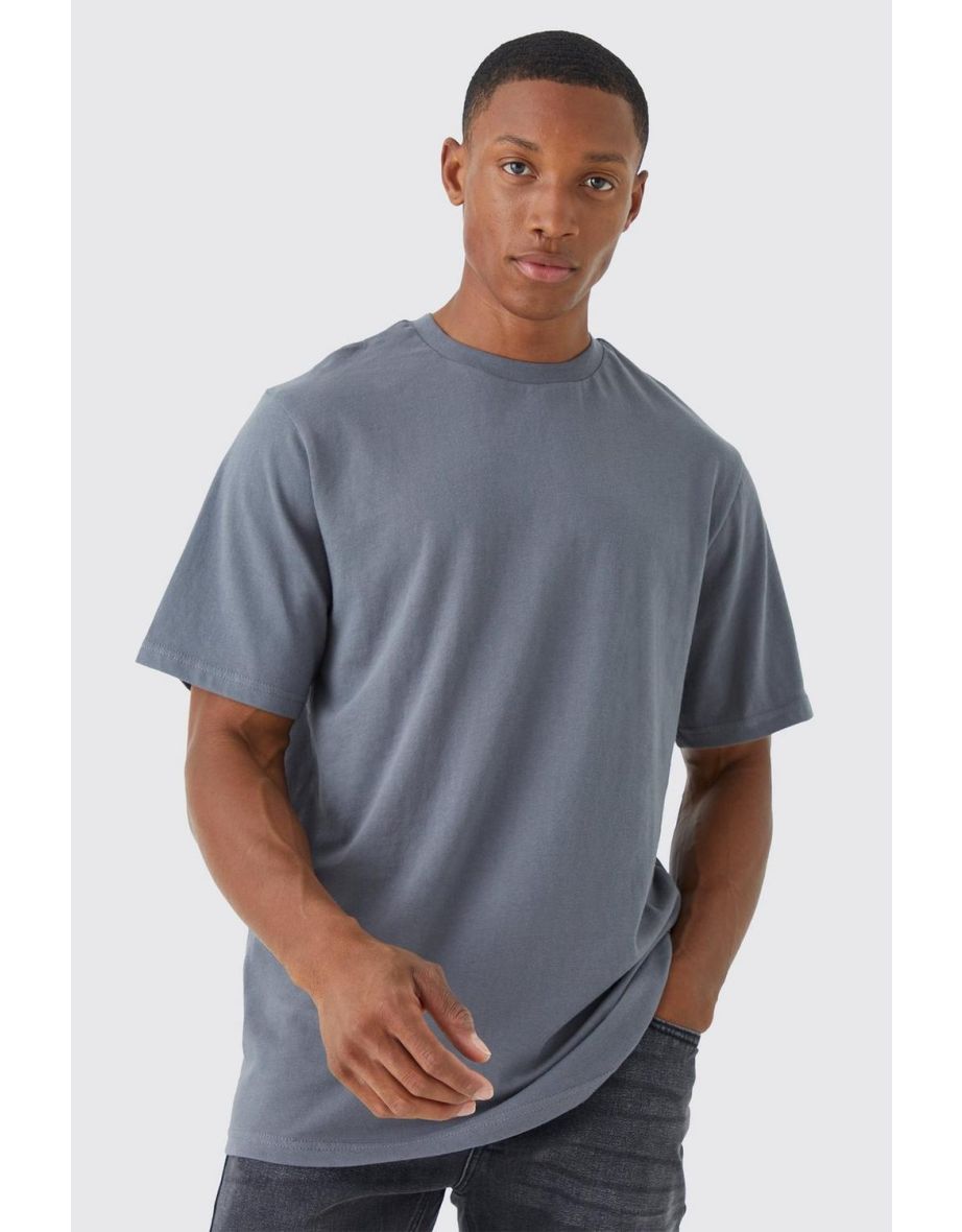 Basic Crew Neck T-shirt - charcoal