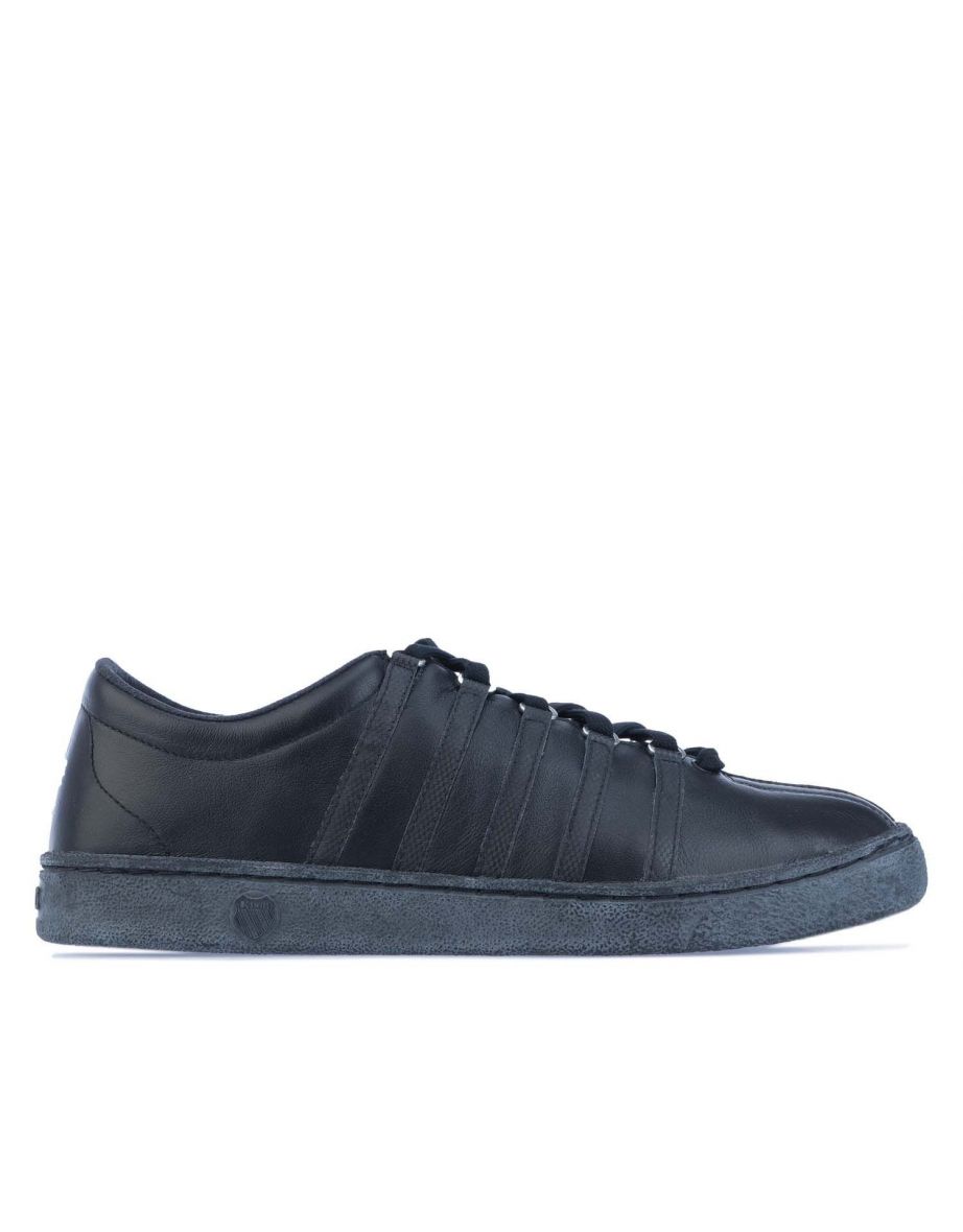 K swiss best sale black leather trainers