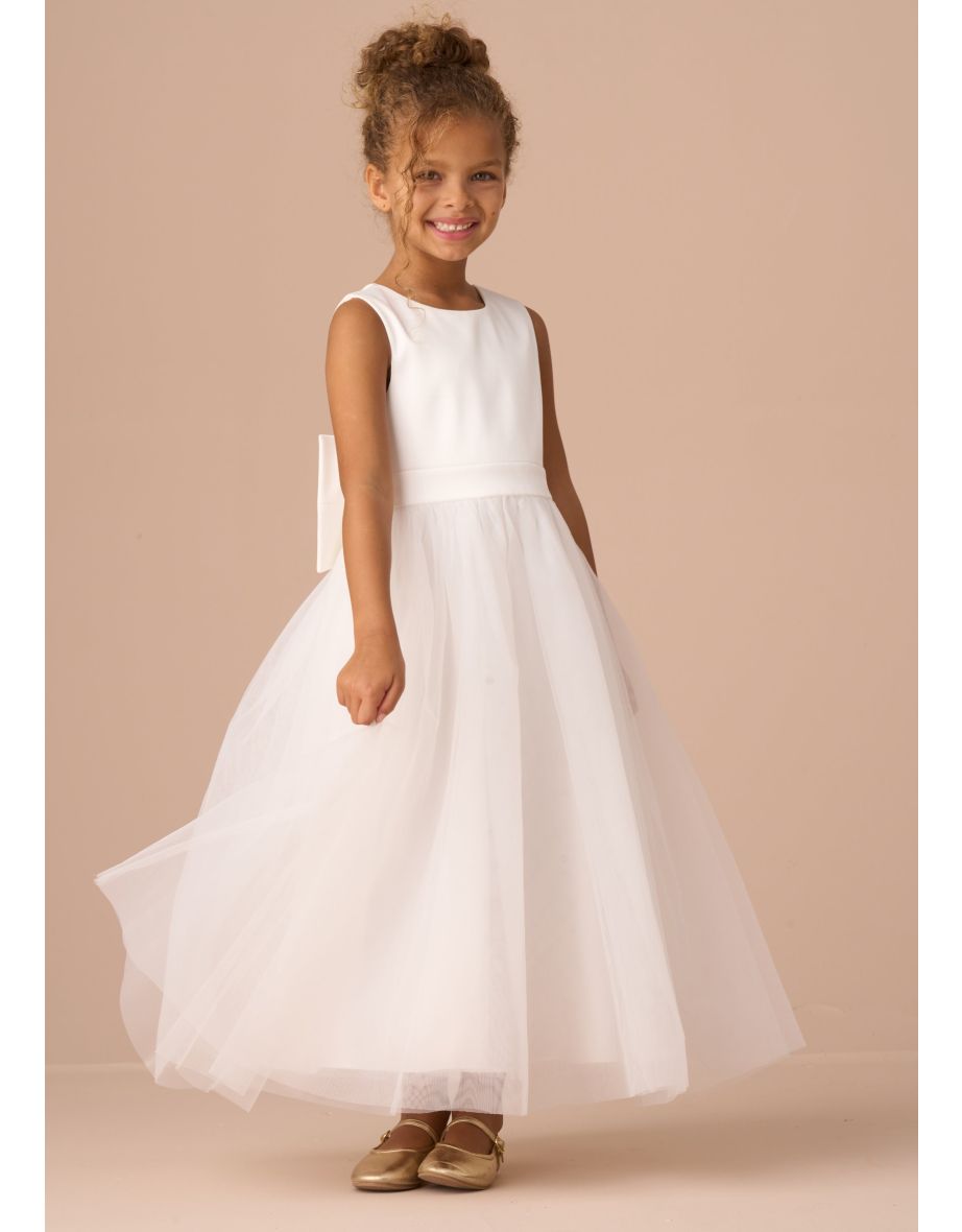Charlotte White Ballerina Bow Dress