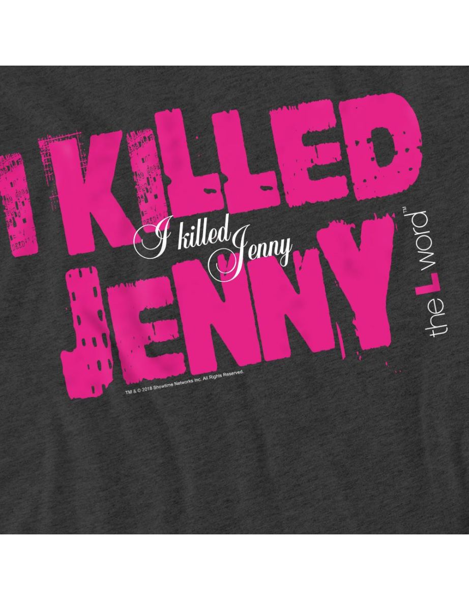 The L Word Unisex Adult I Killed Jenny T-Shirt - Charcoal - 3
