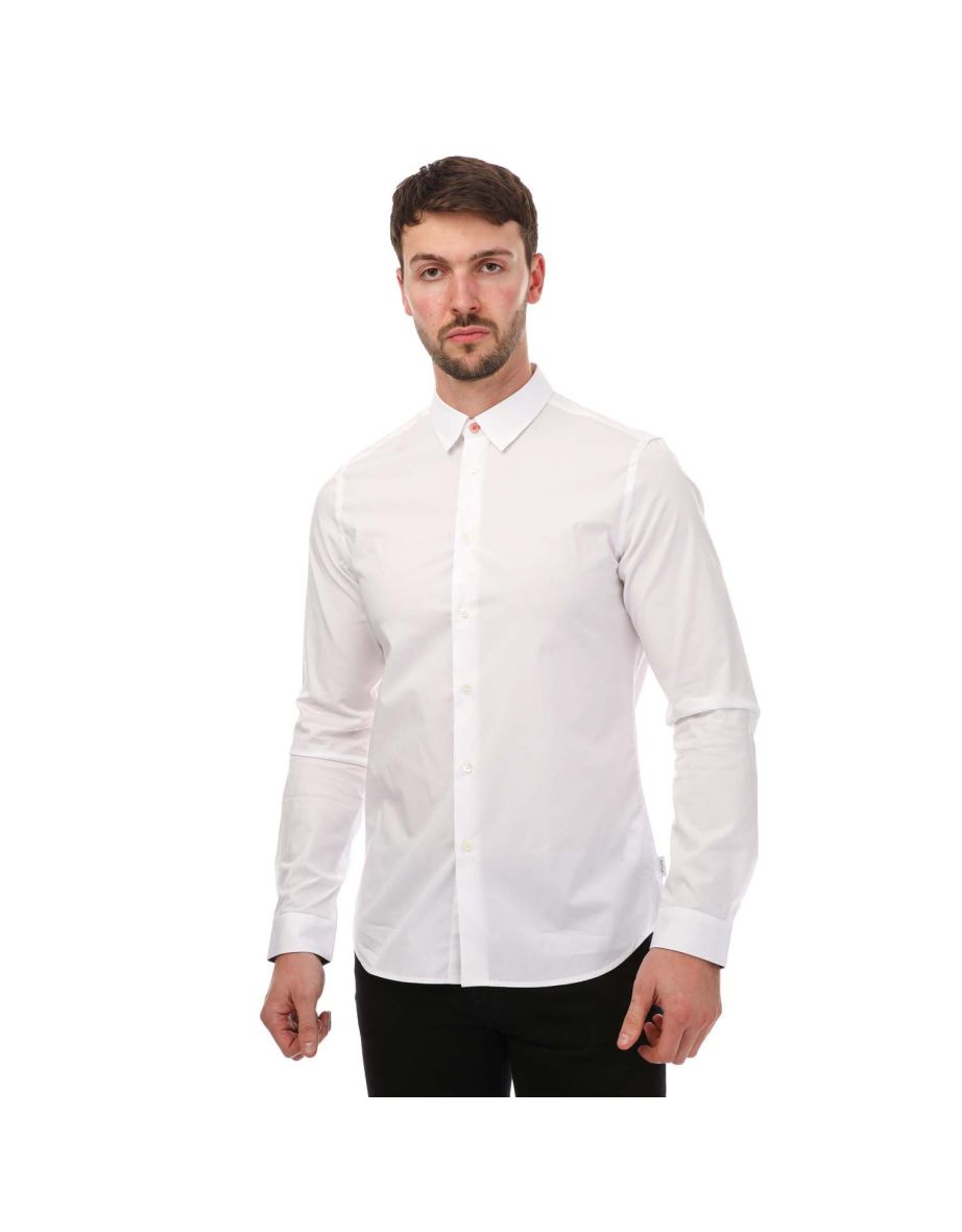 Men's Paul Smith Slim Long Sleeve Dress Shirt in White