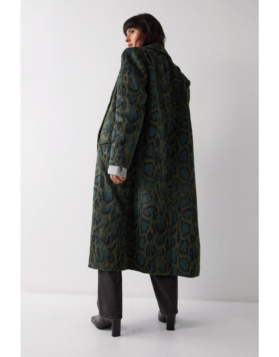 Snake Wool Look Tailored Coat - 3