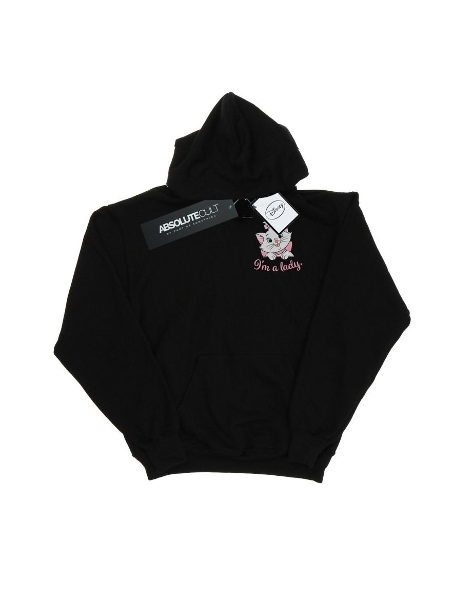 Disney Boys Aristocats Marie I´m A Lady Breast Print Hoodie - Black