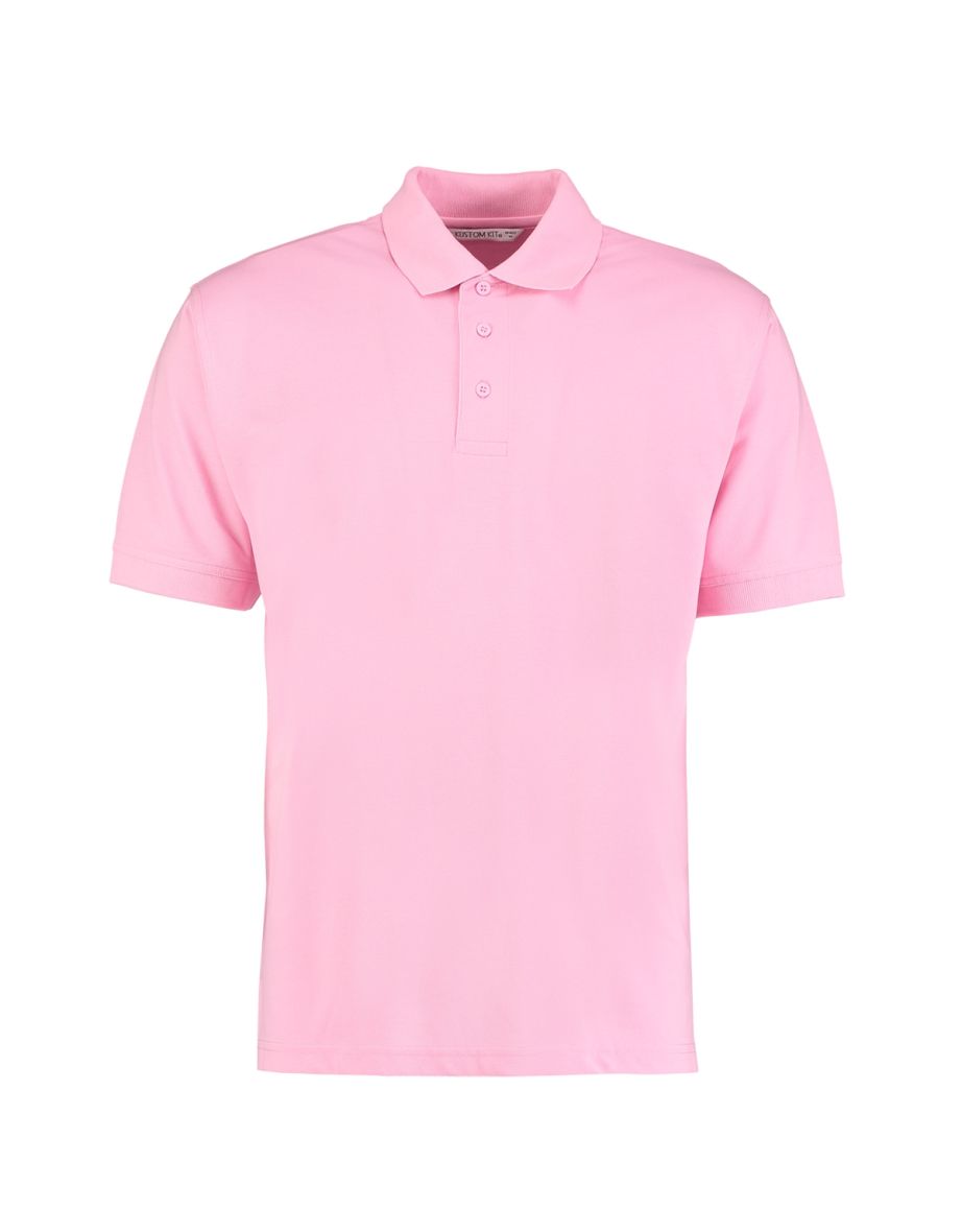 Kustom Kit Mens Klassic Superwash Short Sleeve Polo Shirt - Pink