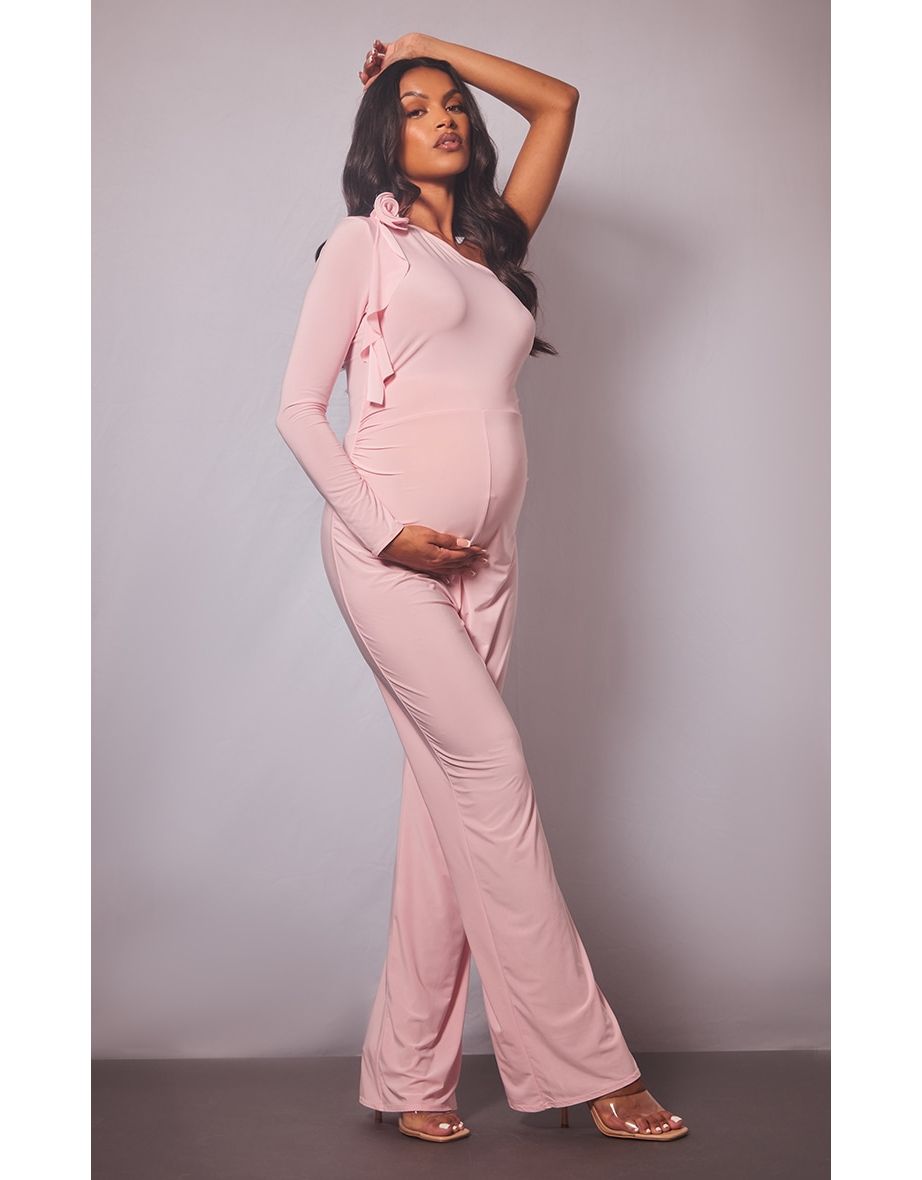 Maternity hot sale pink jumpsuit