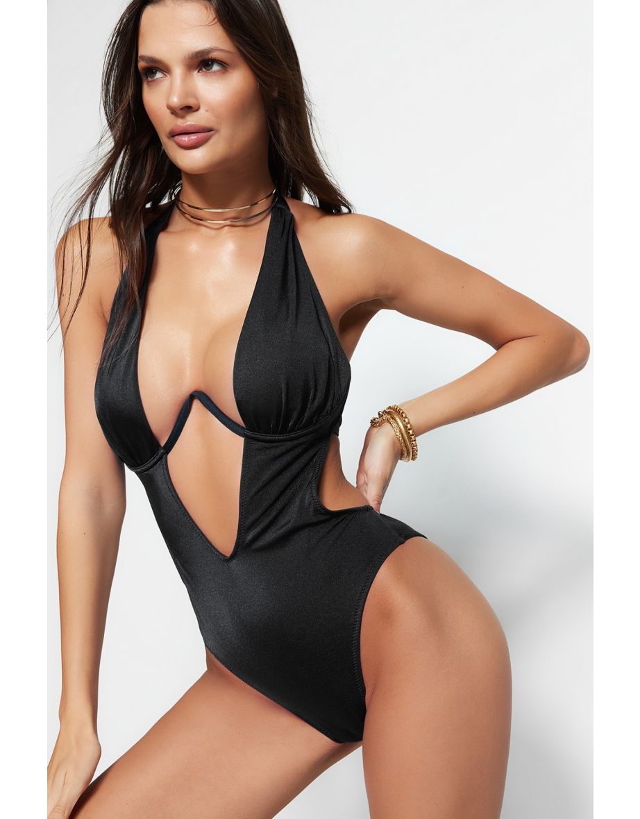 Swimsuit - Black - Plain