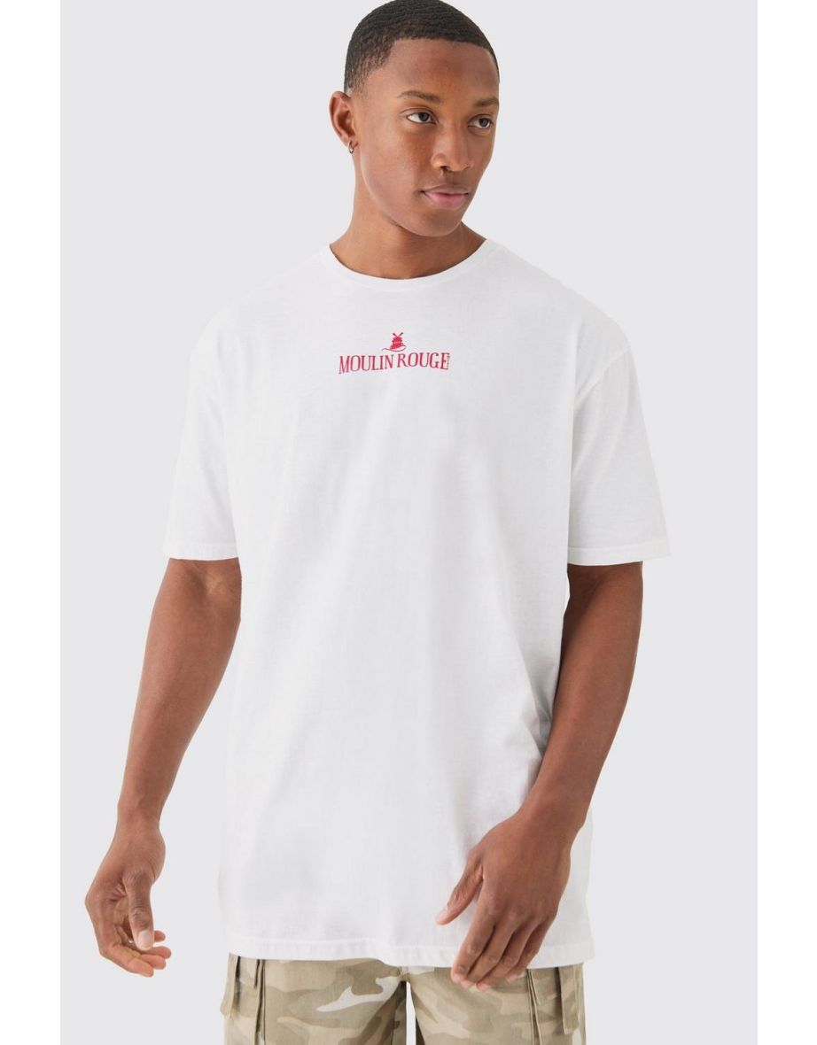 Oversized Moulin Rouge License T-shirt - white - 2
