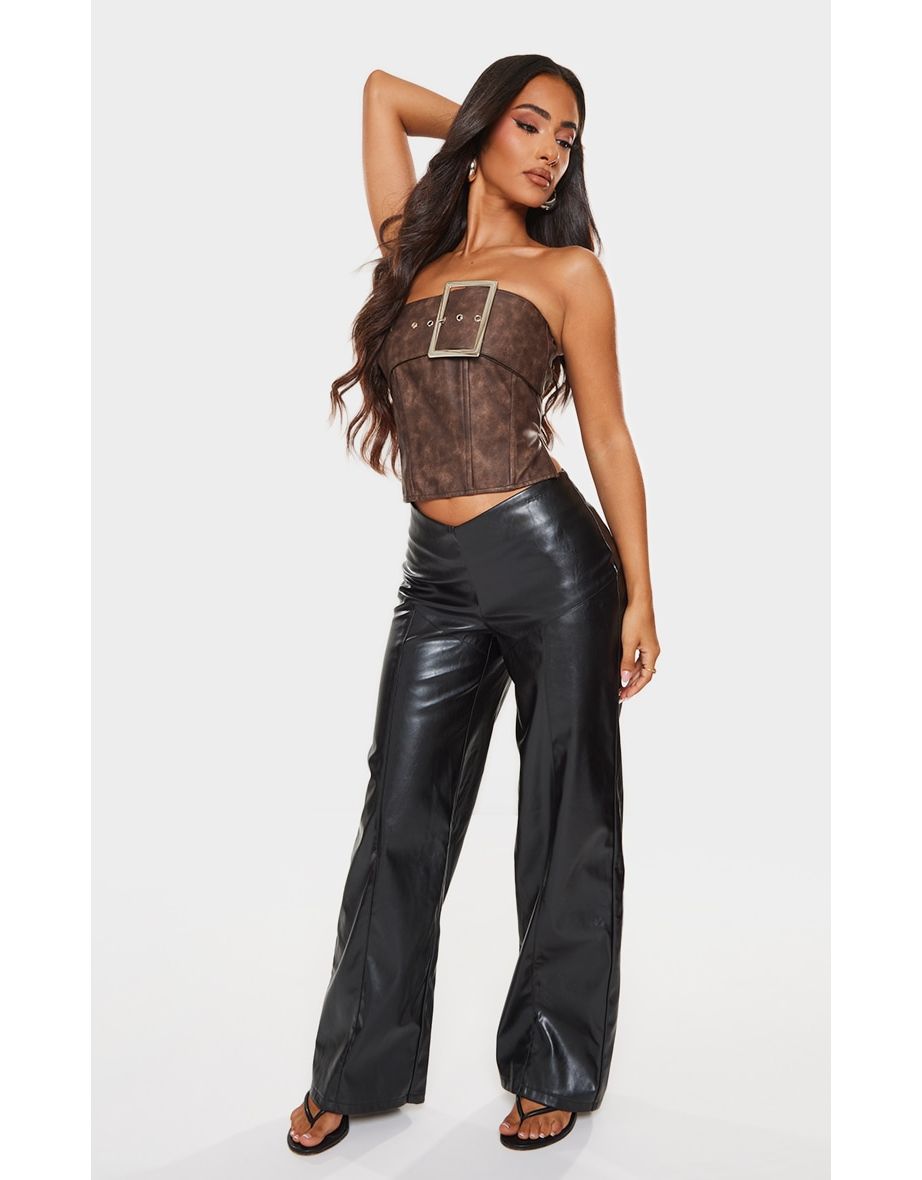 Petite leather trousers best sale