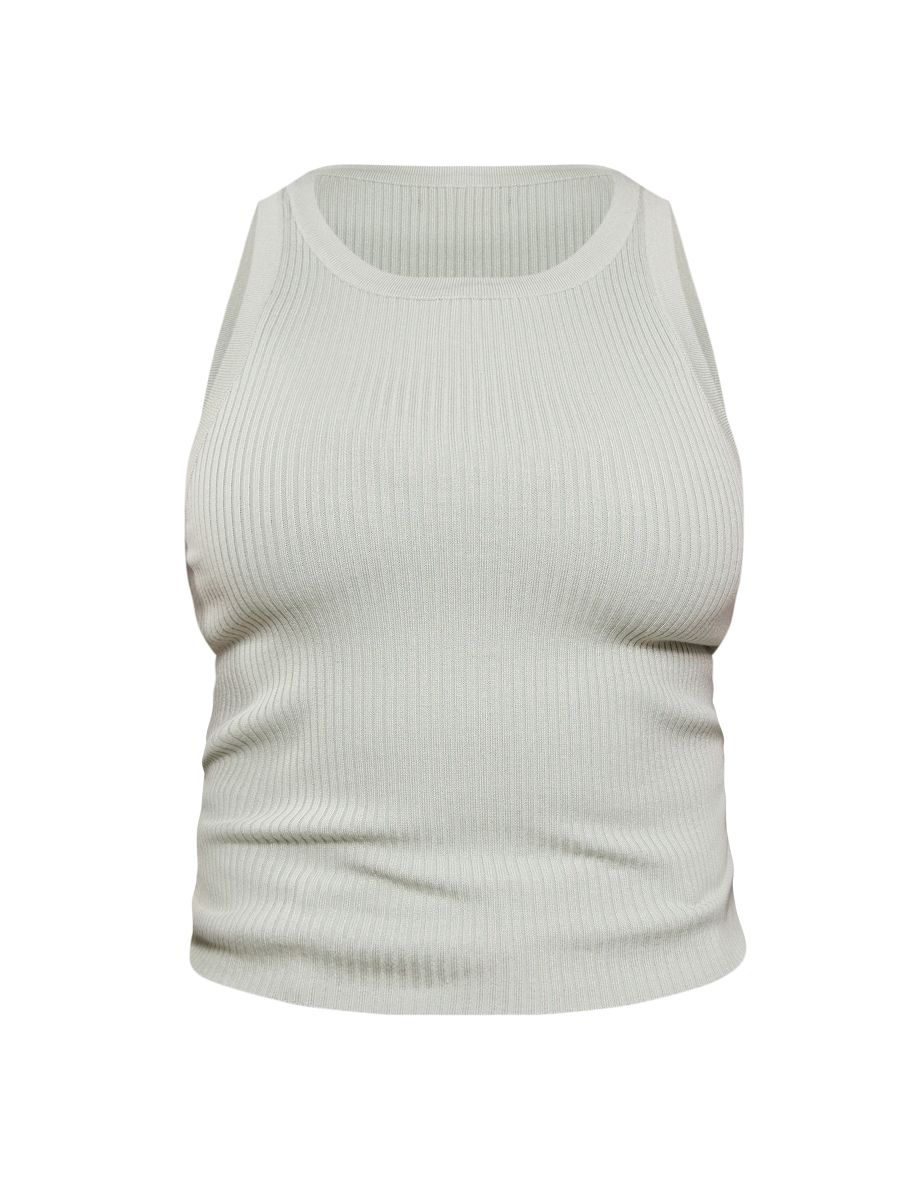 Plus Khaki Knitted Longline Vest - 4