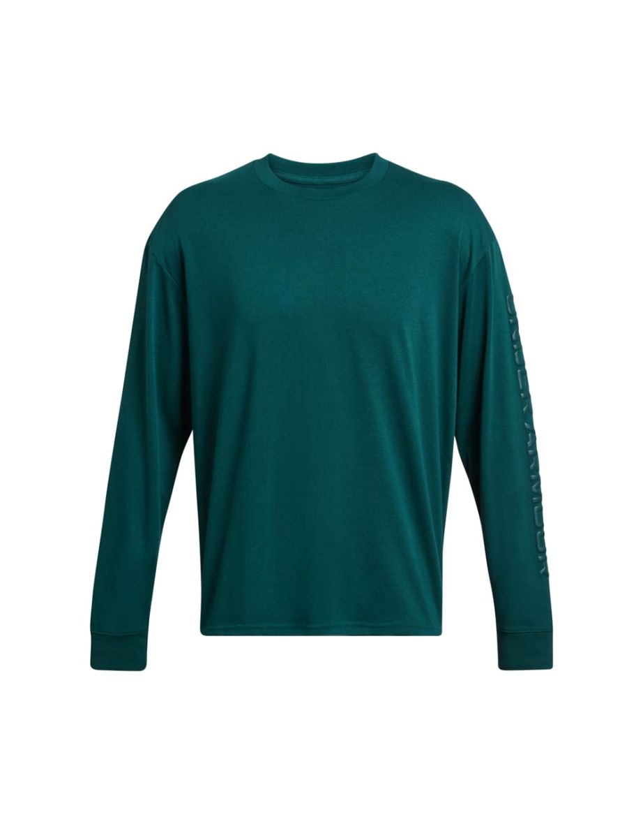 Men's Under Armour Hw Tonal Wordmark Long Sleeve T-Shirt in Blue