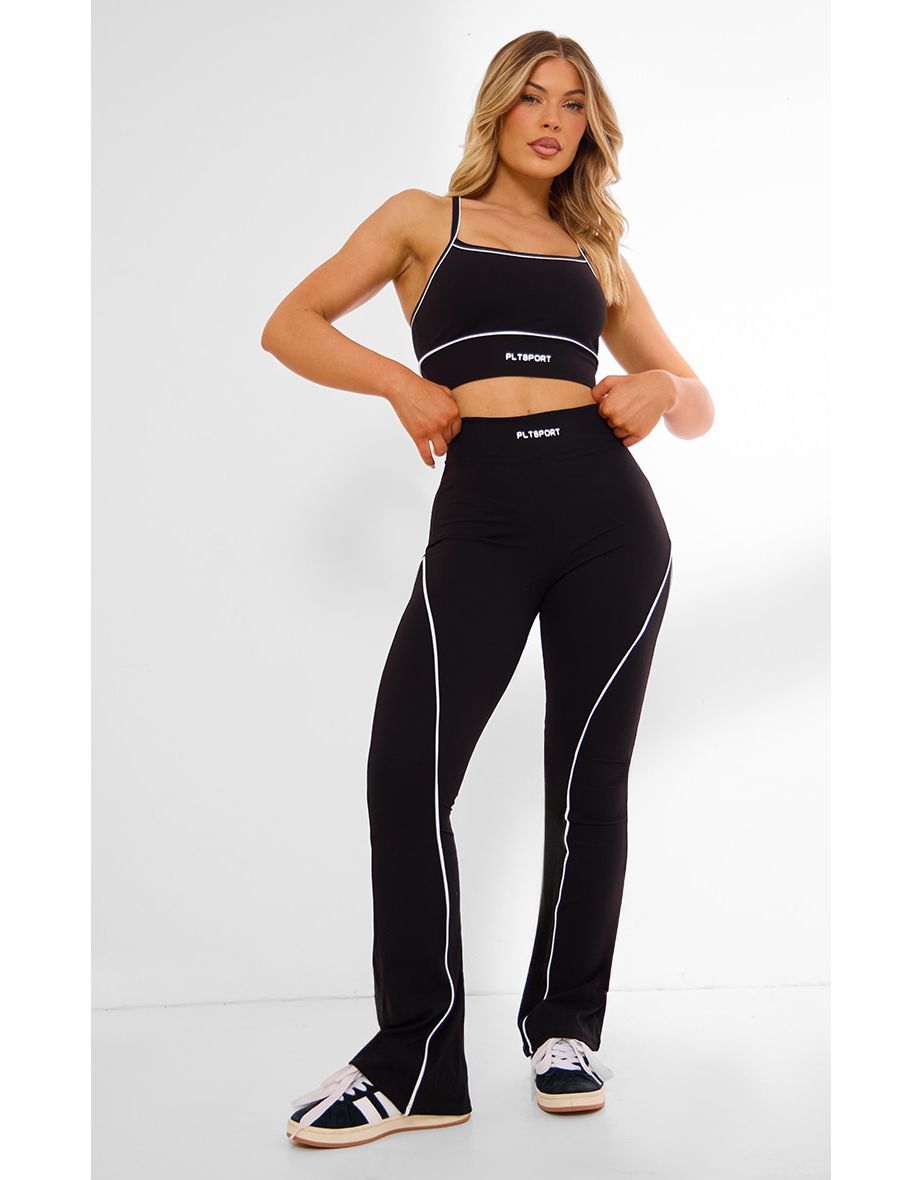 Black Plt Sport Sculpt Contrast Binding Yoga Pants