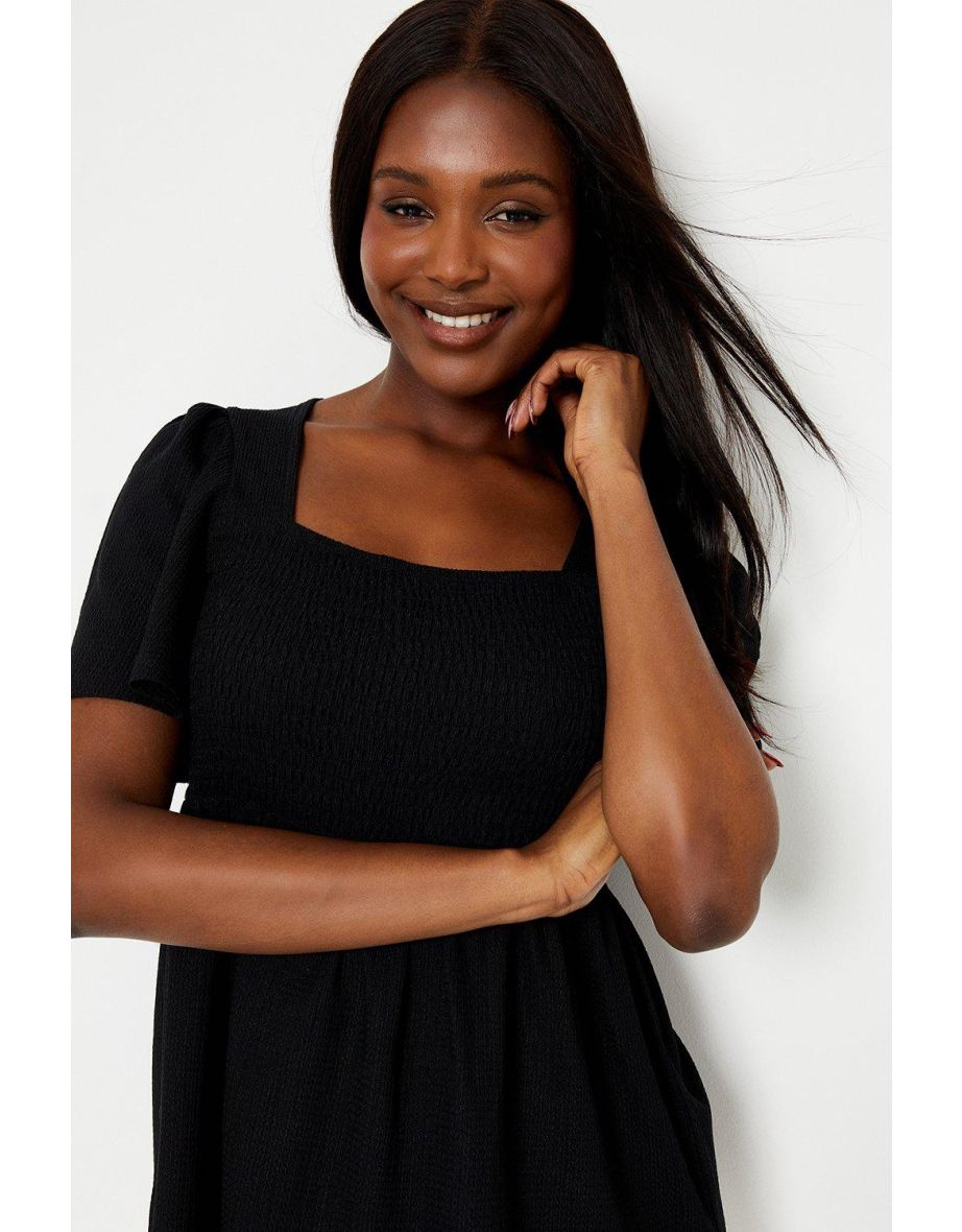 Shirred Angel Sleeve Top - 3