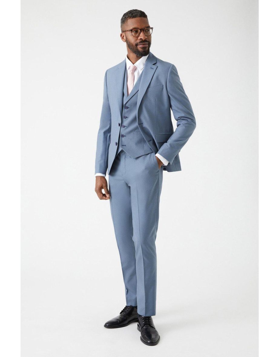 Slim Fit Blue Suit Jacket