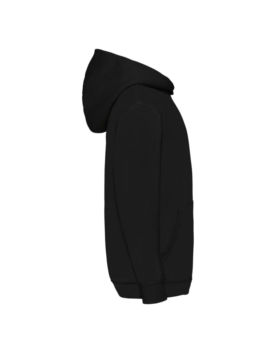 Fruit Of The Loom Childrens Unisex Hooded Sweatshirt / Hoodie - Black - 1
