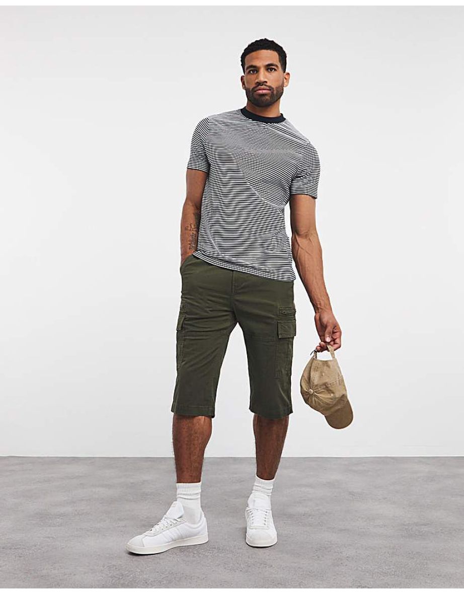 3/4 Length Twill Cargo Short
