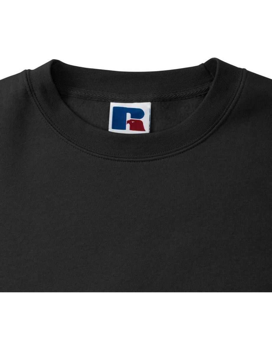 Russell Mens Authentic Sweatshirt (Slimmer Cut) - Black - 3