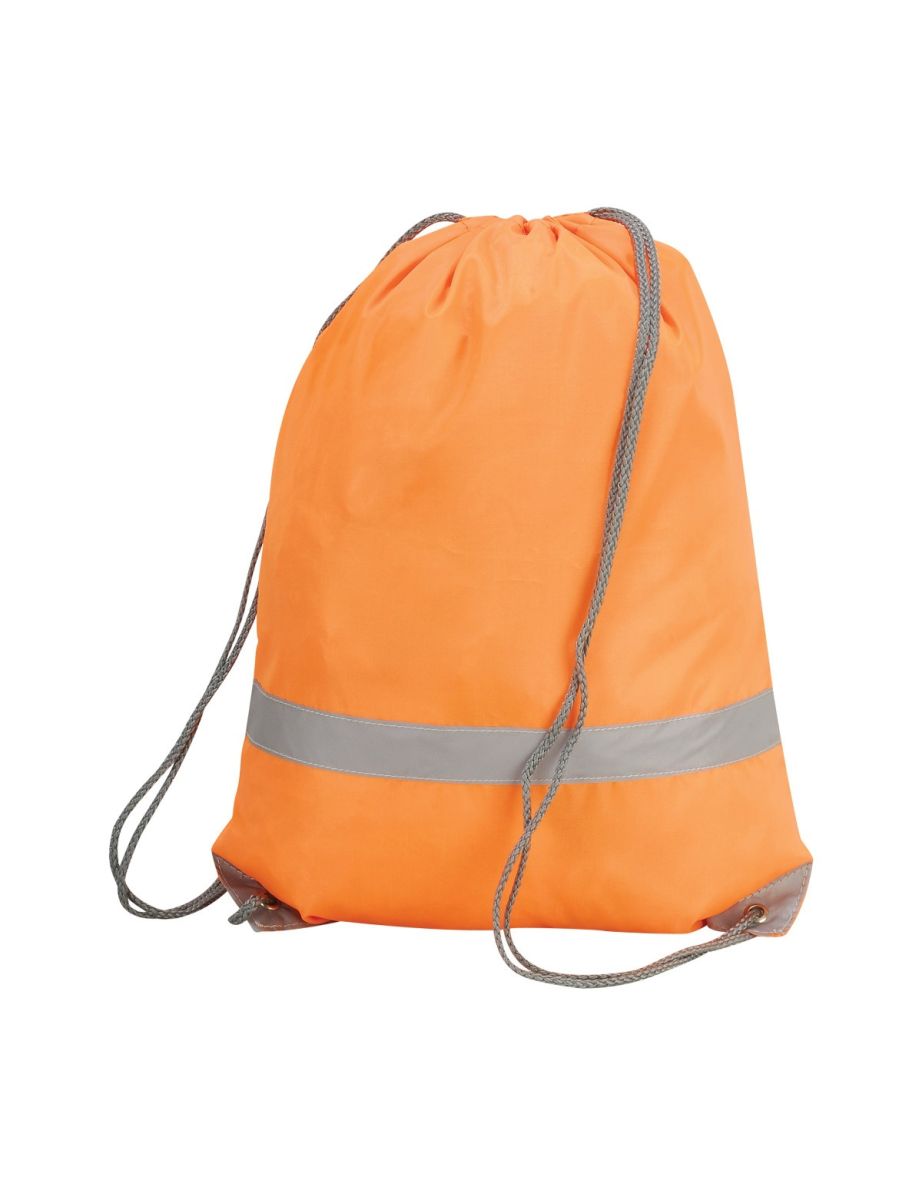 Shugon Stafford Drawstring Hi-Vis Tote Bag (13 Litres) - Hi Vis Orange