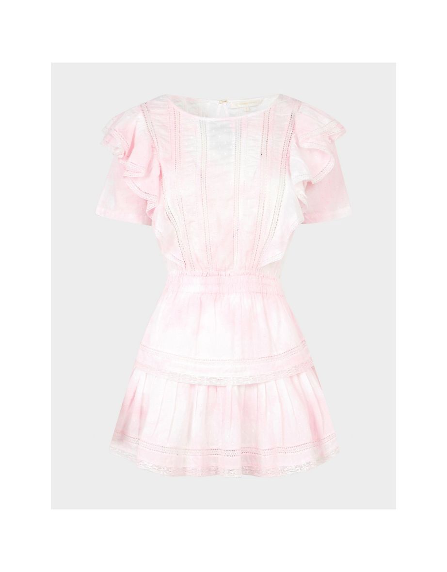 Women's Love Shack Fancy Natasha Mini Dress in Pink - 4