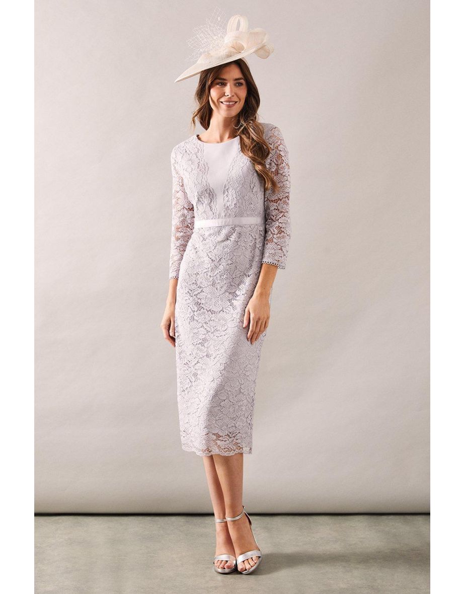 Quiz scallop lace dress hotsell