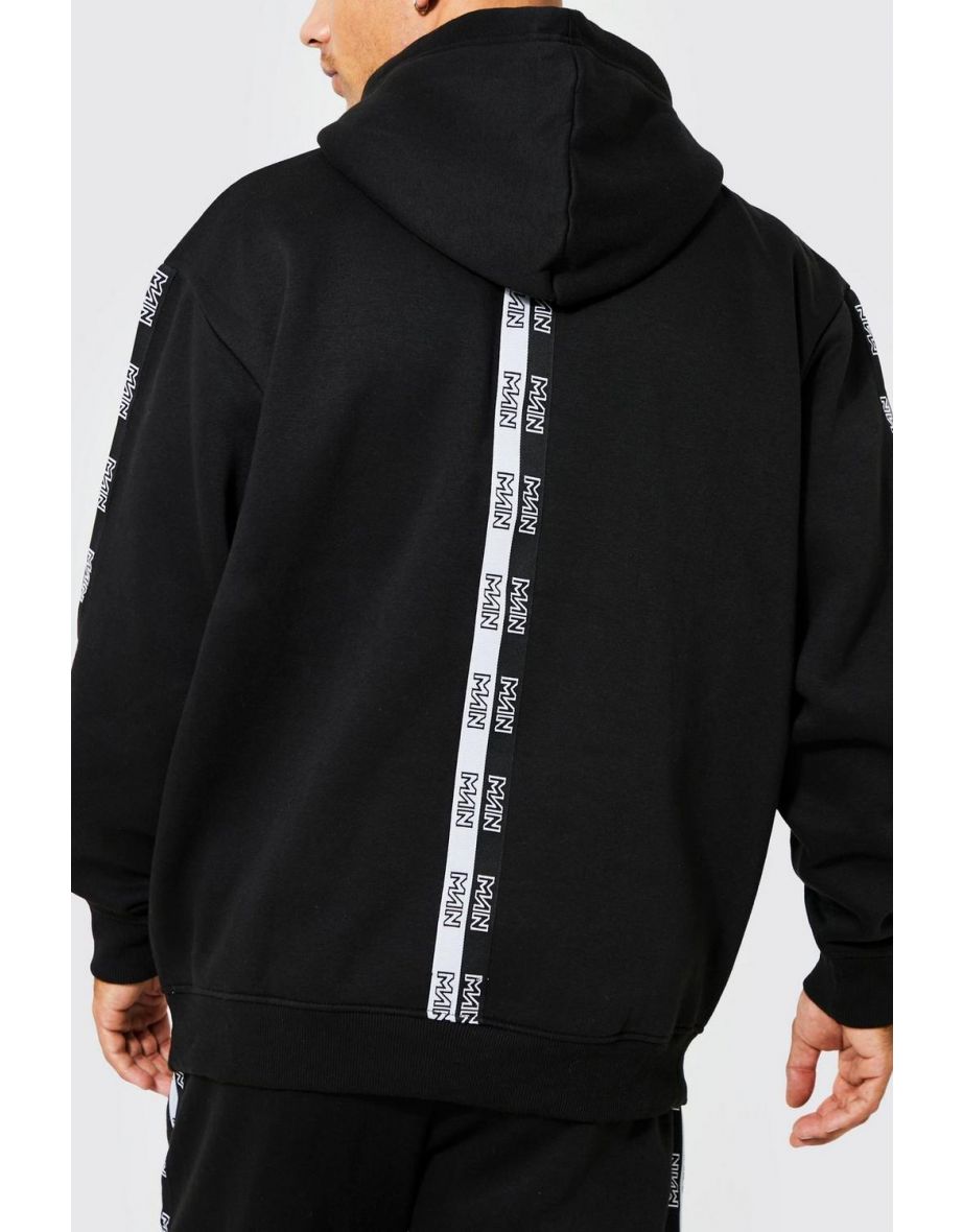 Official Man Tape Cargo Hooded Tracksuit - black - 2
