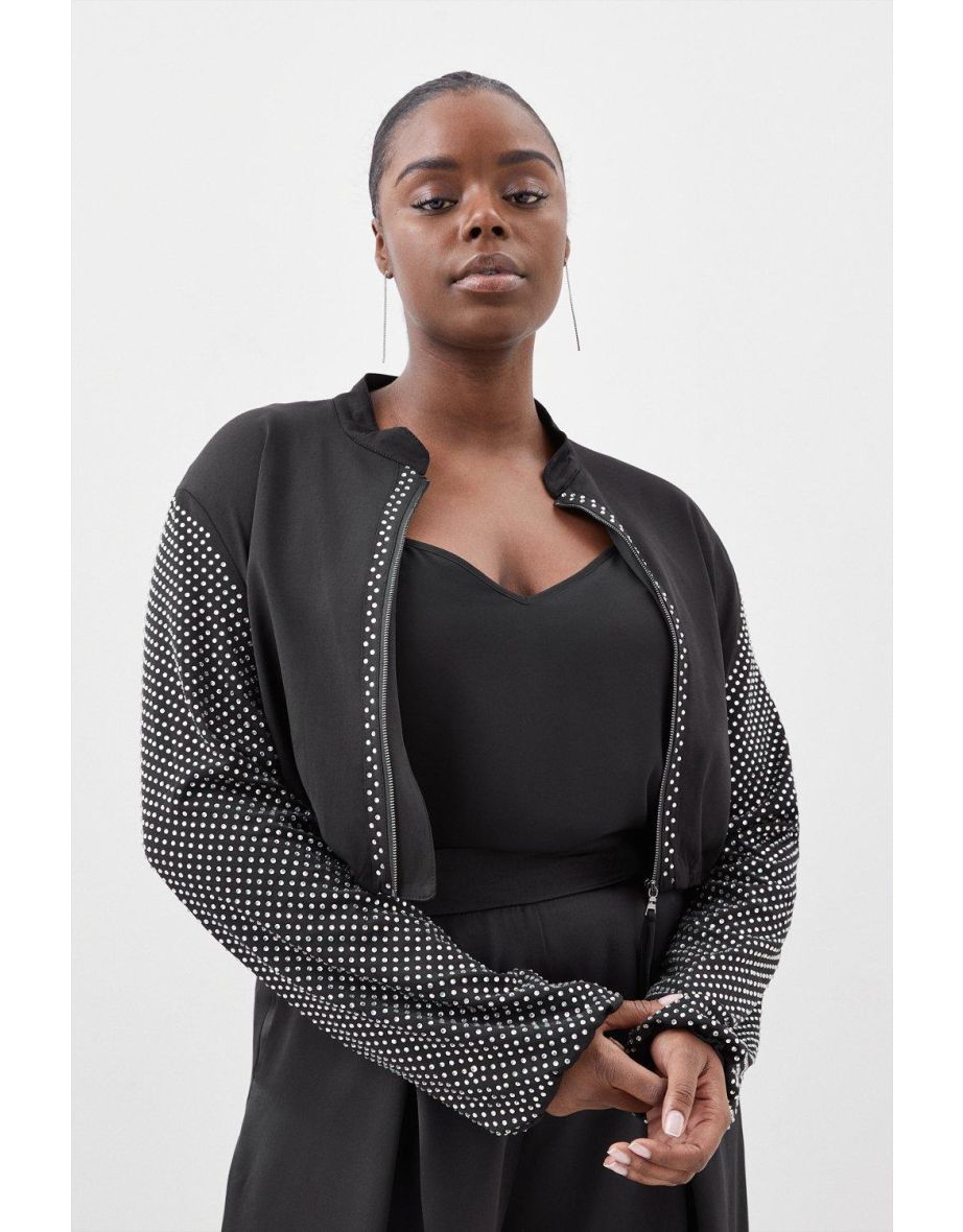 Plus size jersey jacket hotsell