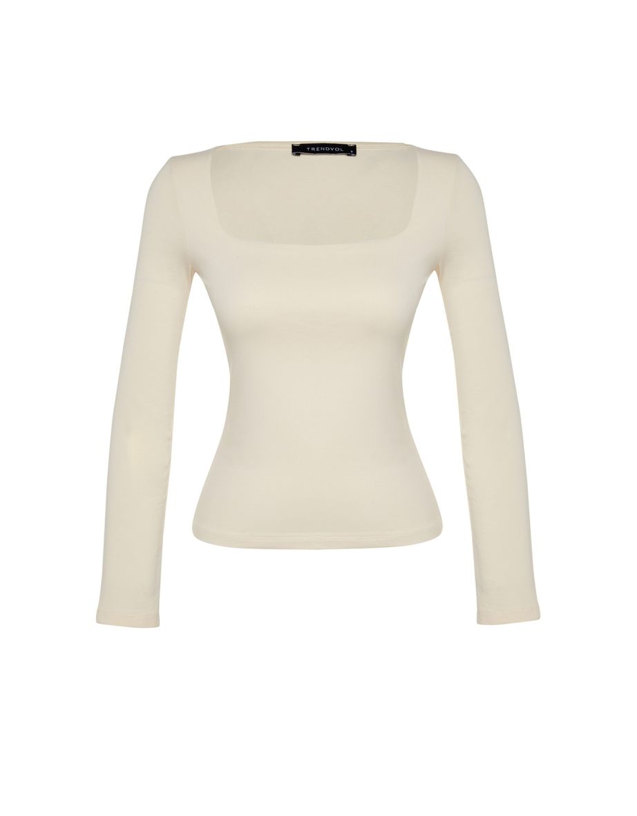 Blouse - Beige - Slim fit - 7