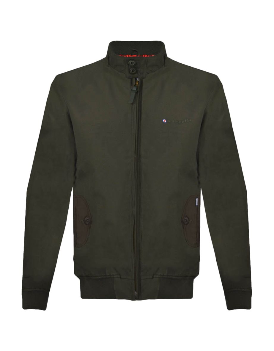 Lambretta Mens Target Logo Shower Resistant Casual Retro Harrington Jacket Coat