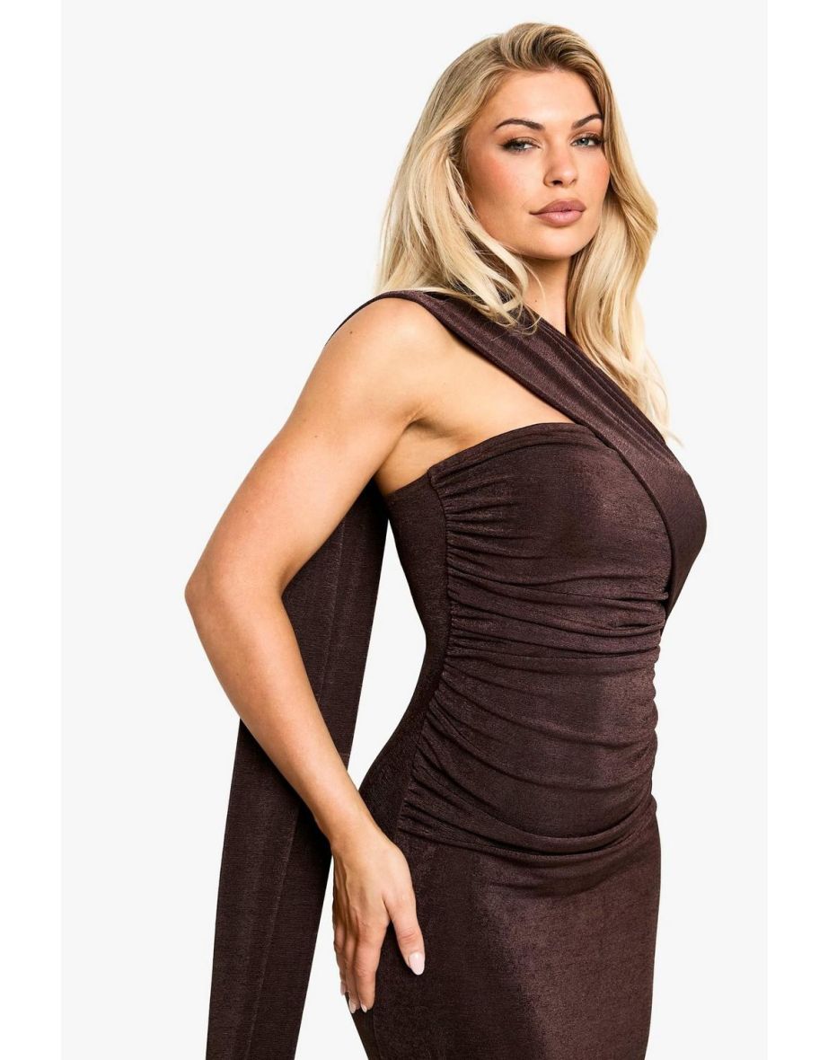 Bandeau Scarf Detail Maxi Dress - chocolate - 3