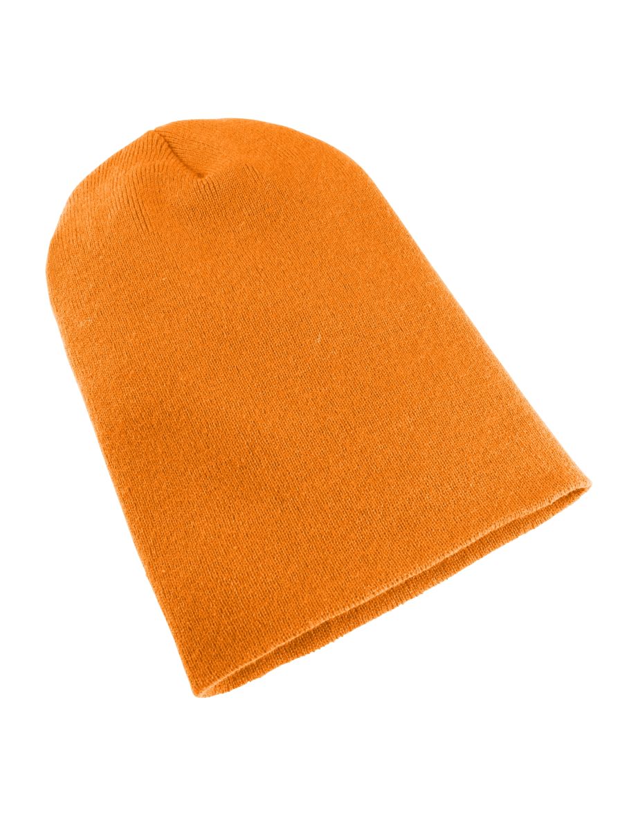 Yupoong Flexfit Unisex Heavyweight Long Beanie Winter Hat - Blaze Orange - 1