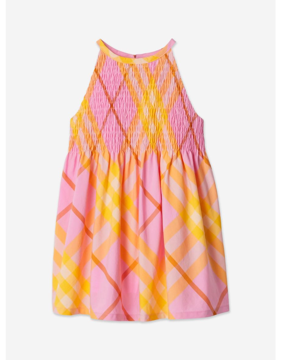 Burberry Baby Girls Mini Elsie Check Dress in Pink