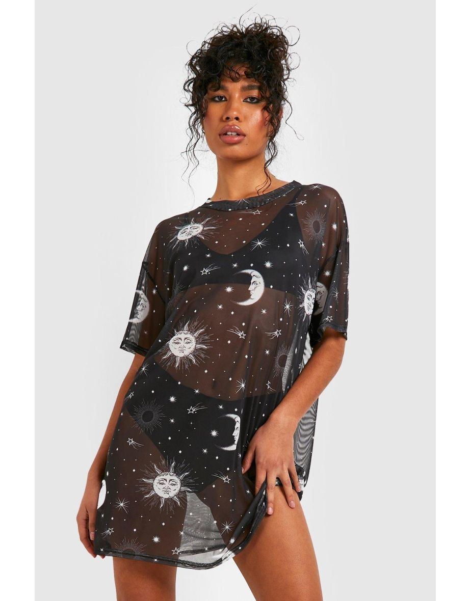 Moon and stars outlet t shirt dress